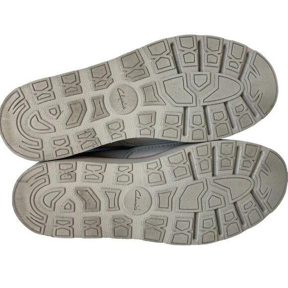 Clarks Trace Walk Casual Shoes Womens sz 6.5 Platform White Leather Preppy Boho - Picture 10 of 10